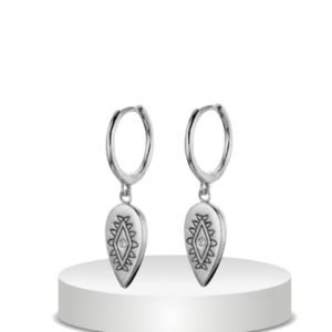 עגילים חישוק עין כסף 925s