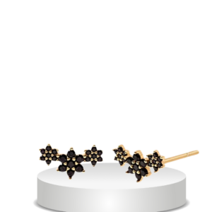 עגילים פרחים צמודים