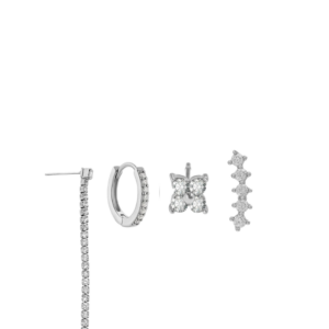 סט עגילים כסף 925s