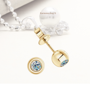 עגילים צמודים פרל מעבדה