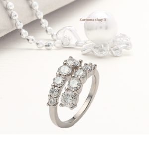 טבעת ספירלה בשיבוץ אבני מעבדה