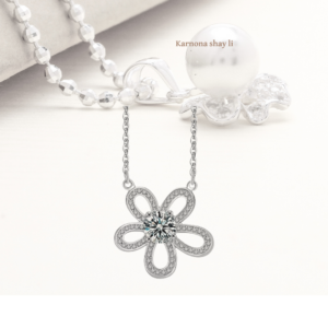 שרשרת פרח משובצת אבני מעבדה