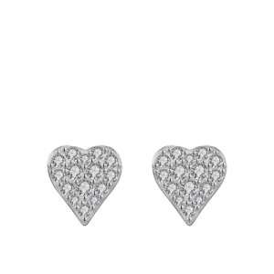 עגילים לב בשיבוץ אבני מעבדה