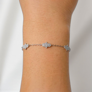 צמיד חמסה משולב כסף 925s