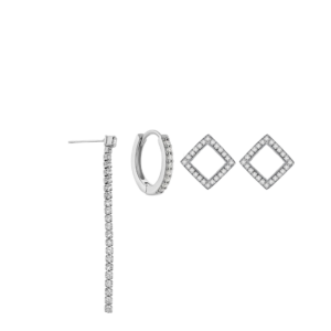 סט עגילים כסף 925s