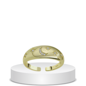 טבעת ירח כסף 925s