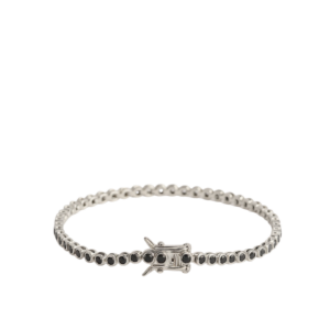 צמיד טניס אבן שחורה כסף 925s