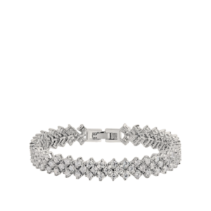 צמיד טניס פרחים כסף 925s