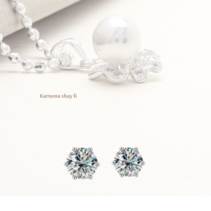 עגילים סוליטר 1.0ct מעבדה