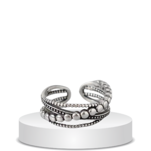 טבעת חבלים כסף 925s