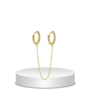 עגיל יולי כפול כסף 925s