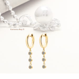 עגילים טיילור מעבדה זהב