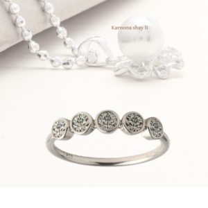 טבעת רונה 5 אבני מעבדה