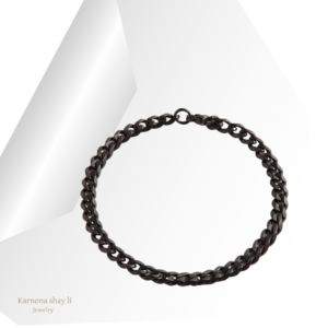 צמיד חוליות שחור לגבר