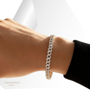 צמיד קובני יוקרתי לגברים אבני מעבדה