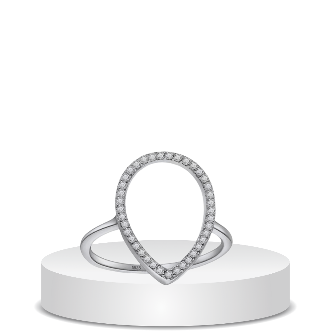 טבעת טיפה כסף 925s