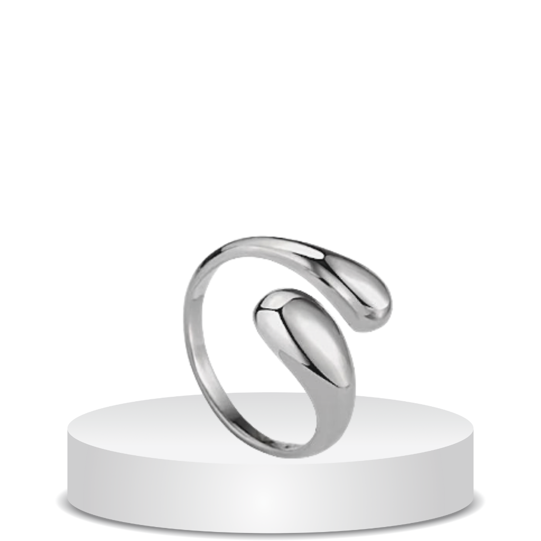 ⁦טבעת חיבוק חלקה כסף 925s⁩ &ndash; תמונה ⁦5⁩