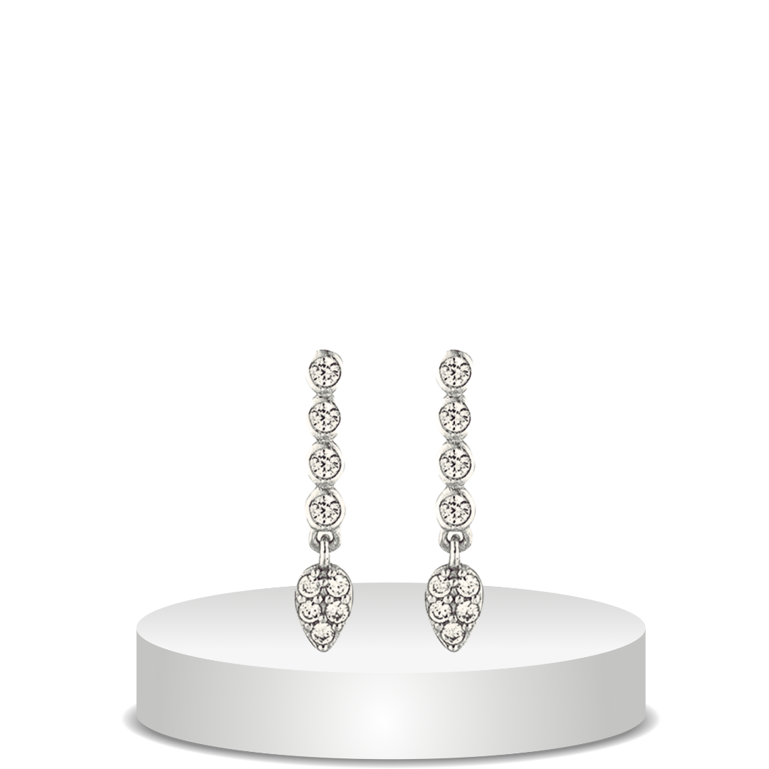 ⁦עגילים כליל כסף 925s⁩ &ndash; תמונה ⁦3⁩