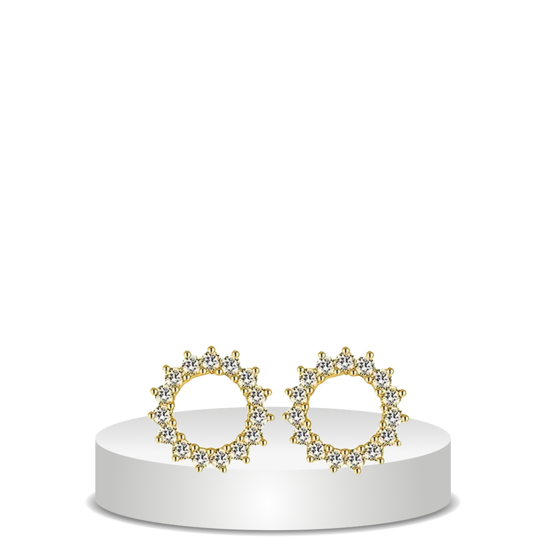 עגילים שמש זהב 925s