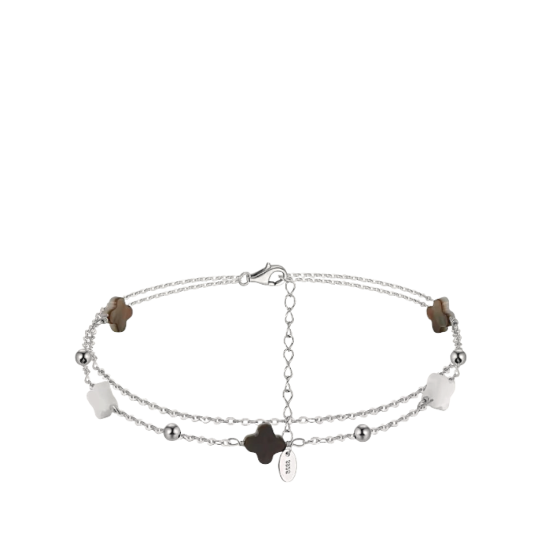 צמיד כסף 925s תלתן