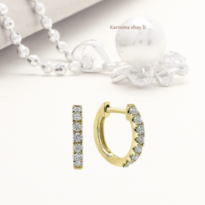 עגילים חישוק זהב מעבדה